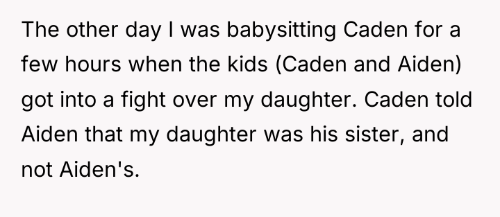 The other day I was babysitting Caden for a few...