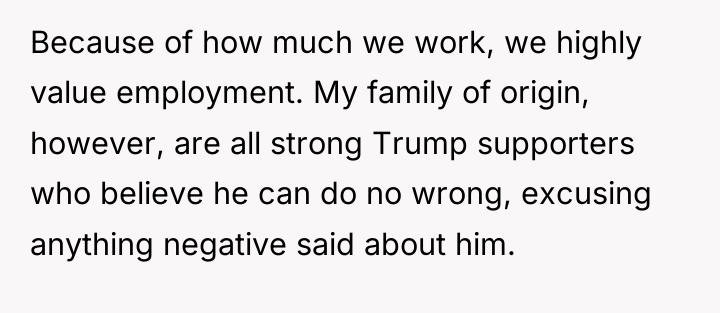 Because of how much we work, we highly value employment....