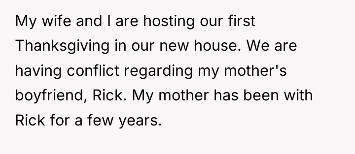 My wife and I are hosting our first Thanksgiving in...