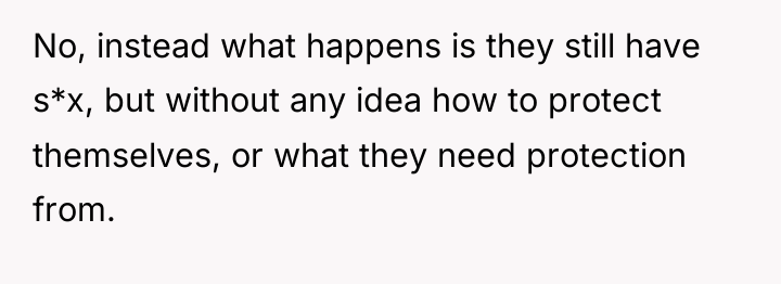 No, instead what happens is they still have s*x, but...