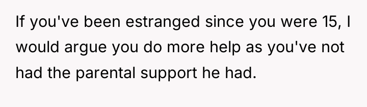If you've been estranged since you were 15, I would...