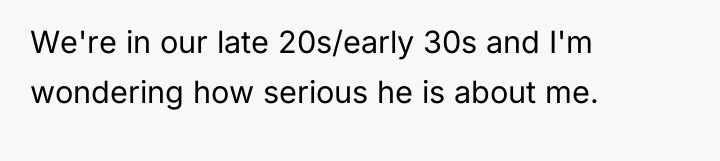 We're in our late 20s/early 30s and I'm wondering how...