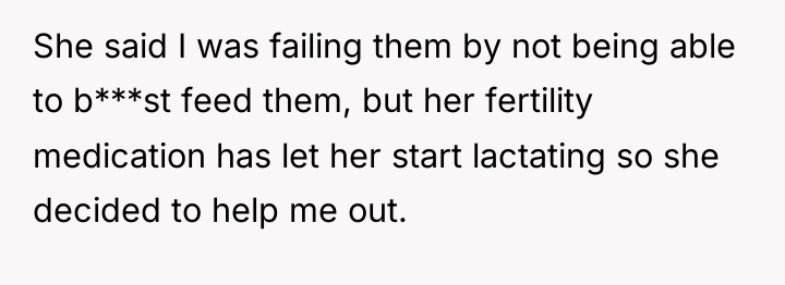 She said I was failing them by not being able...
