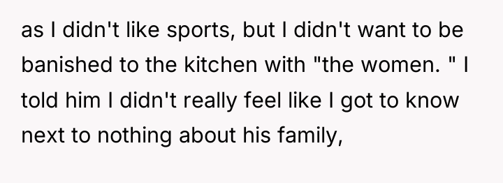 as I didn't like sports, but I didn't want to...