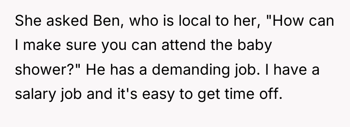 She asked Ben, who is local to her, "How can...