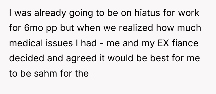 I was already going to be on hiatus for work...