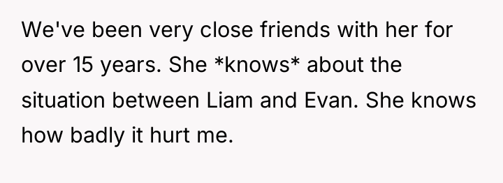 We've been very close friends with her for over 15...