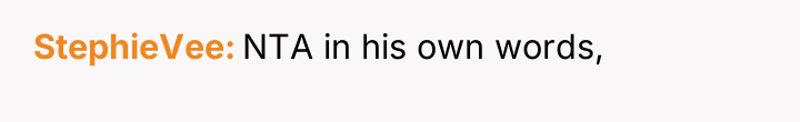 StephieVee NTA in his own words,