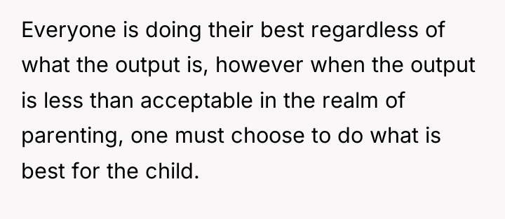 Everyone is doing their best regardless of what the output...