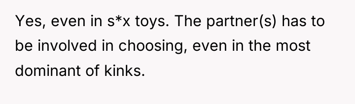 Yes, even in s*x toys. The partner(s) has to be...