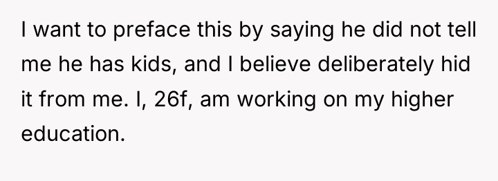 I want to preface this by saying he did not...