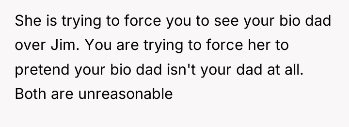 She is trying to force you to see your bio...