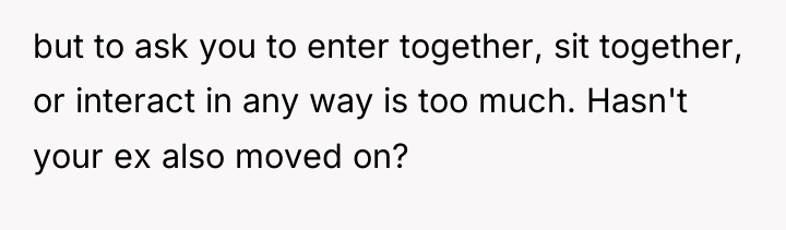 but to ask you to enter together, sit together, or...