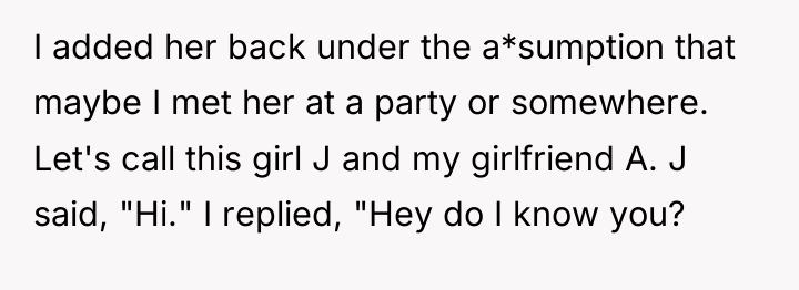 I added her back under the a*sumption that maybe I...