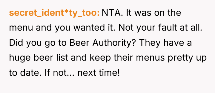 secret_ident*ty_too NTA. It was on the menu and you wanted...
