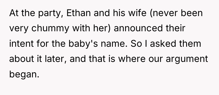At the party, Ethan and his wife (never been very...