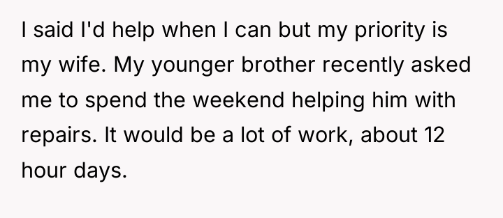 I said I'd help when I can but my priority...