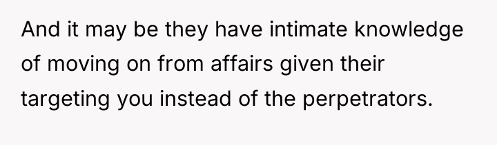And it may be they have intimate knowledge of moving...