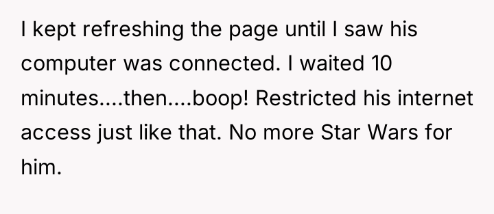 I kept refreshing the page until I saw his computer...