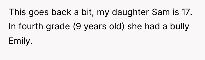 This goes back a bit, my daughter Sam is 17....