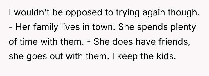 I wouldn't be opposed to trying again though. - Her...