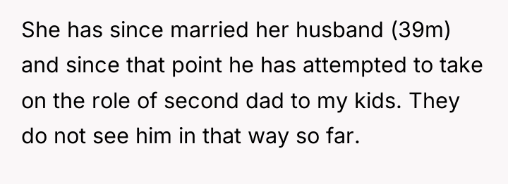 She has since married her husband (39m) and since that...