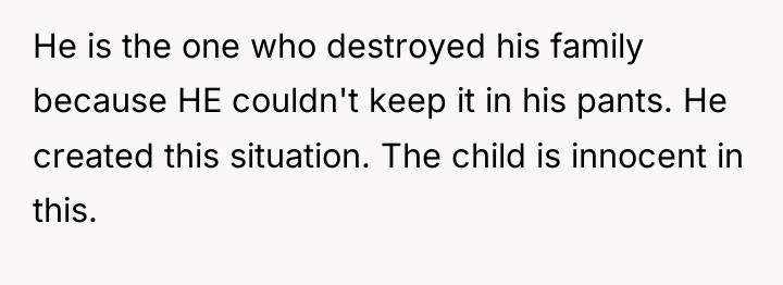 He is the one who destroyed his family because HE...