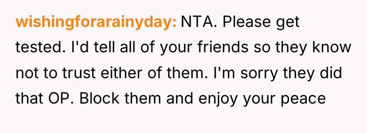 wishingforarainyday NTA. Please get tested. I'd tell all of your...