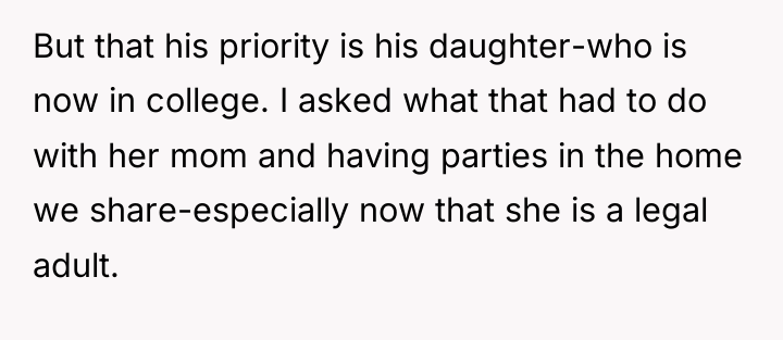 But that his priority is his daughter-who is now in...