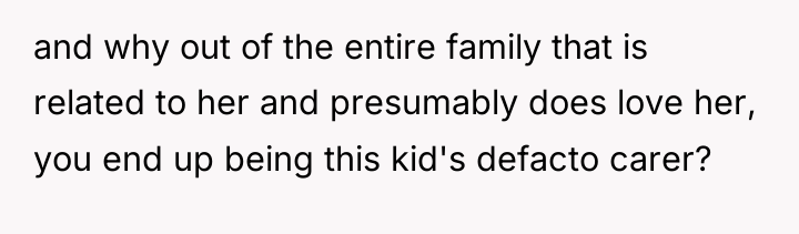 and why out of the entire family that is related...