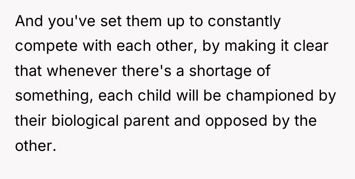 And you've set them up to constantly compete with each...
