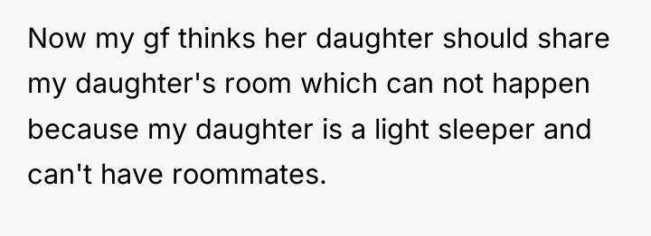 Now my gf thinks her daughter should share my daughter's...