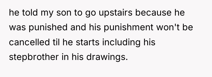 he told my son to go upstairs because he was...