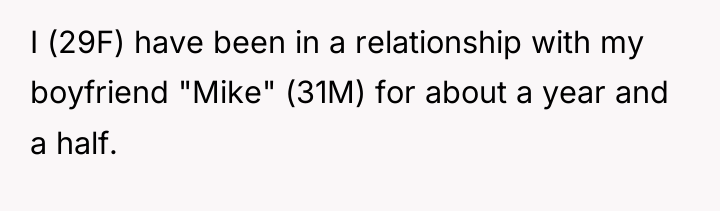 I (29F) have been in a relationship with my boyfriend...