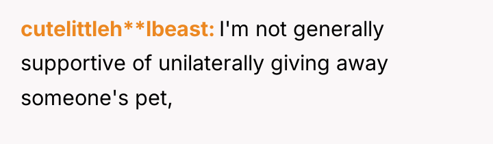 cutelittleh**lbeast I'm not generally supportive of unilaterally giving away someone's...