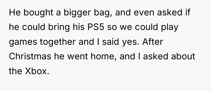 He bought a bigger bag, and even asked if he...