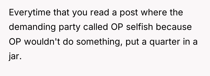 Everytime that you read a post where the demanding party...