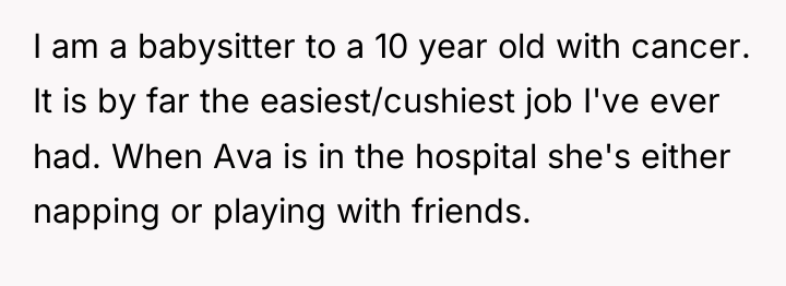 I am a babysitter to a 10 year old with...