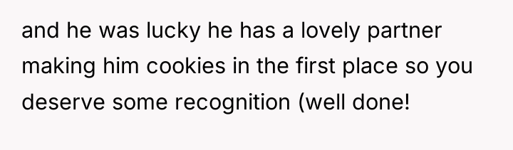 and he was lucky he has a lovely partner making...