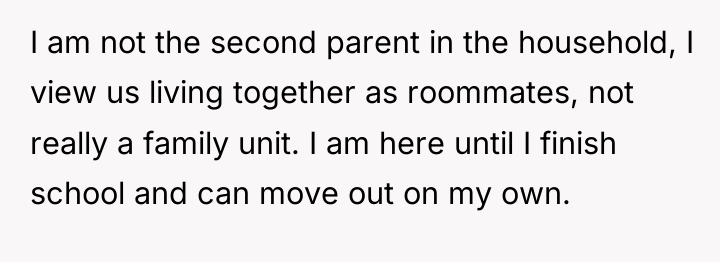 I am not the second parent in the household, I...