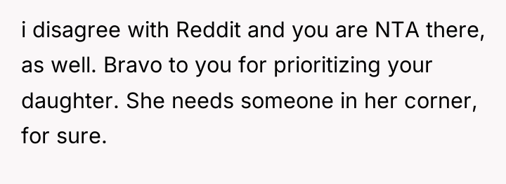 i disagree with Reddit and you are NTA there, as...