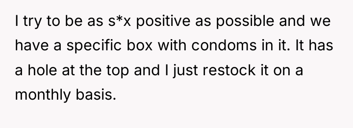 I try to be as s*x positive as possible and...