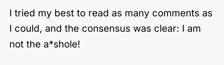I tried my best to read as many comments as...