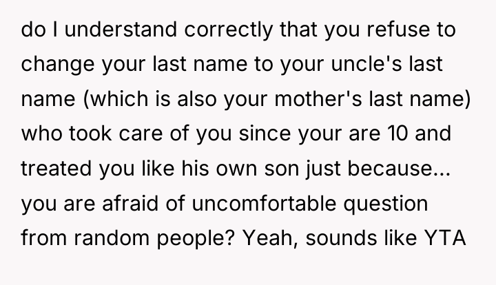 do I understand correctly that you refuse to change your...