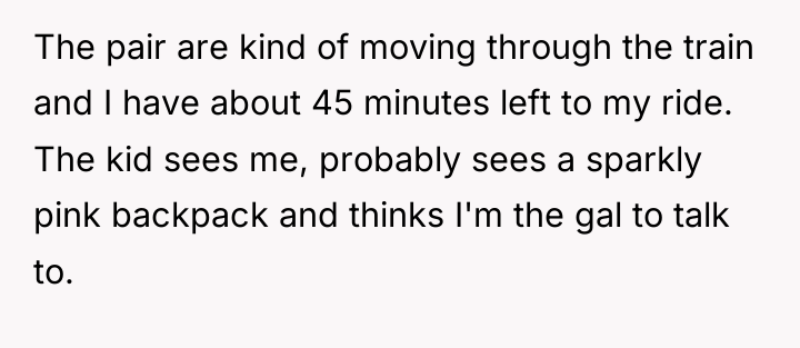 The pair are kind of moving through the train and...