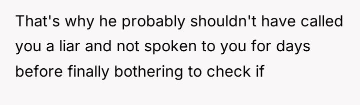 That's why he probably shouldn't have called you a liar...