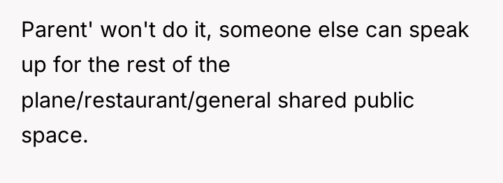 Parent' won't do it, someone else can speak up for...