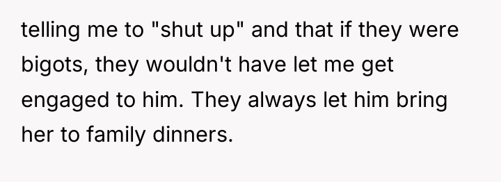 telling me to "shut up" and that if they were...