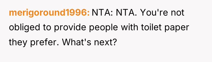 merigoround1996 NTA: NTA. You're not obliged to provide people with...
