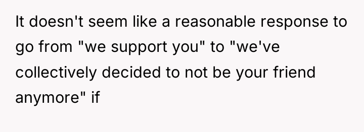 It doesn't seem like a reasonable response to go from...